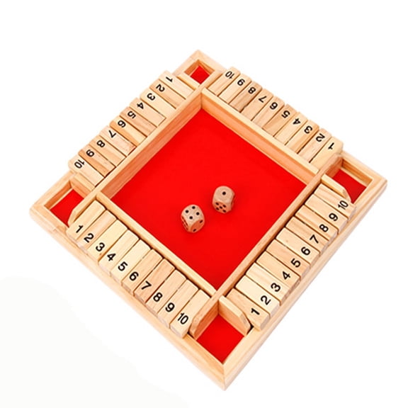 CYFW 2026 New Shut the Box Game Arithmetic Educational Tool Board Games for Adults Group Activity Family Games for Adults Red for Family Nights Social Gatherings Game Nights Educational Fun
