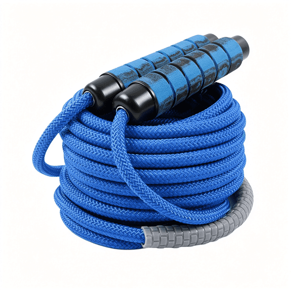 CYFW 23 Ft Long Jump Rope for Kids Adults,Double Dutch Jump Rope,Adjustable Skipping Ropes with High-Strength Nylon Braided Rope Core,360Rotation Not Entangled,Long Enough for 4-6 Jumpers.Blue