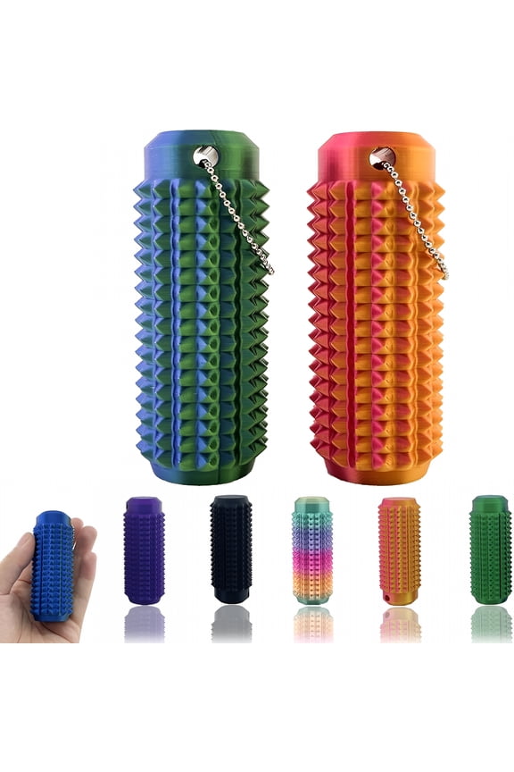 2PCS Little Ouchies Fidget, Portable Stim Tool, Pocket Mini Fidget Toy Pain Stim Fidget, 3D Printed Venting Key Pendant, Spiky Grippie Stim Keychain for Anxiety Relief Valentines Day Gift