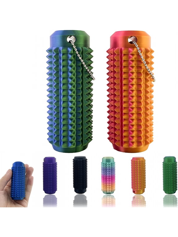 2PCS Little Ouchies Fidget, Portable Stim Tool, Pocket Mini Fidget Toy Pain Stim Fidget, 3D Printed Venting Key Pendant, Spiky Grippie Stim Keychain for Anxiety Relief Valentines Day Gift