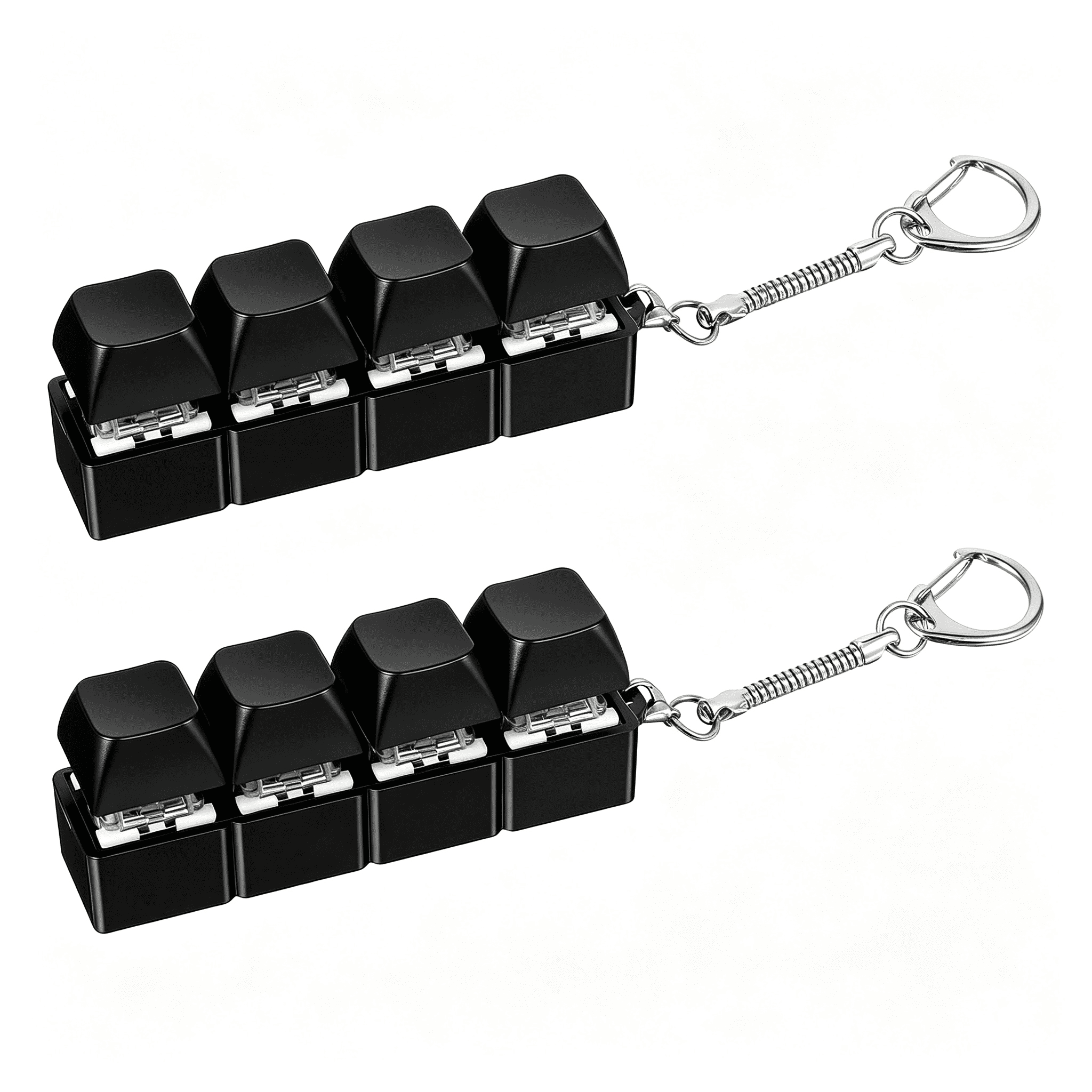 Fidget Button Key Chain CYFW 2Pcs Keyboard Fidget Toys Fidget Clicker,Keyboard Four-Button ...