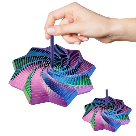 CYFW 2Pcs Sensory Fidget Toys,Fractal Hexagon 3D Printed Fidgets,Sensory Fidget Star,Stress Toys Adults for Mindful Meditation Tool,Laser Purple,S