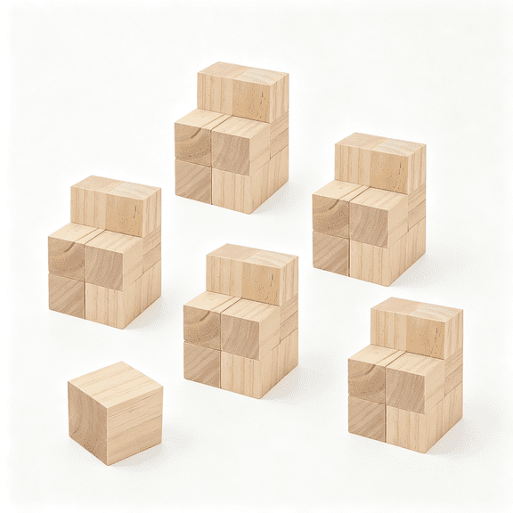 CYFW 30Pcs 2In Wood Cubes,5Cm Diy Wooden Blocks,Unfinished Pine Wood Blocks for Craft,Art Unfinished Wooden Cubes