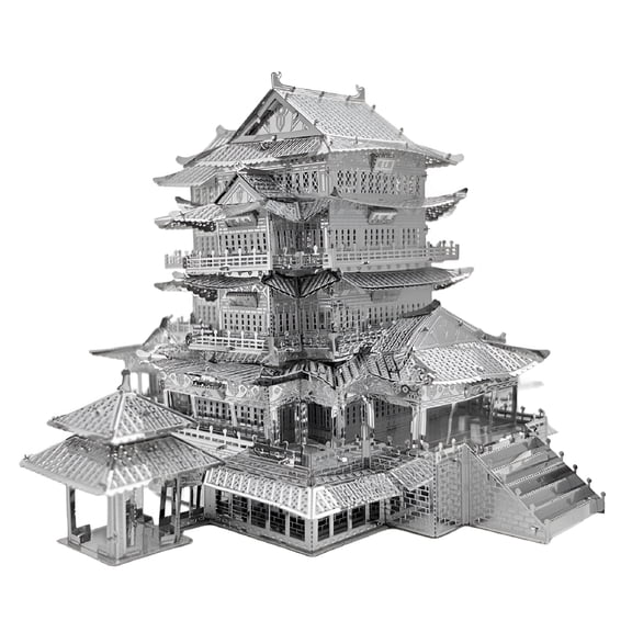 CYFW 3D Metal Puzzle for Adults, Metal Model Kit, Chinese Famous Architecture Building Kit DIY Craft Brain Teaser 3D Puzzles for Home Office Decor, Creative Gift Building Set