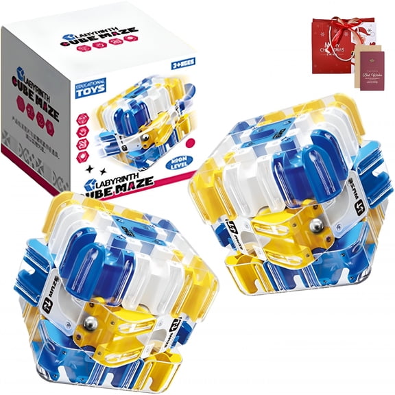 CYFW 3D Rolling Ball Maze Cube - 2026 New Large Labyrinth 3D Puzzle Maze Cube for Spatial Awareness Brain Training brain teaser puzzles for adults