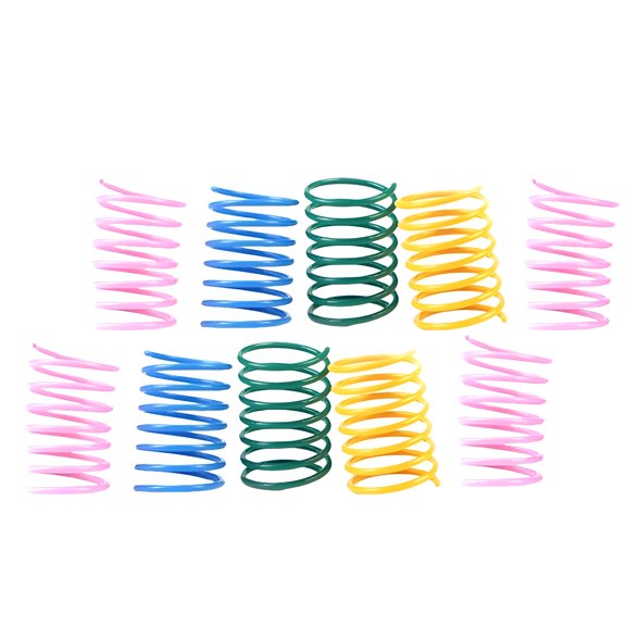 CYFW 40Pcs Cat Spring Toys Plastic Springs Cat Teasing Toy Cat Interactive Toys Cat Toy Springs Interactive Toys for Cats