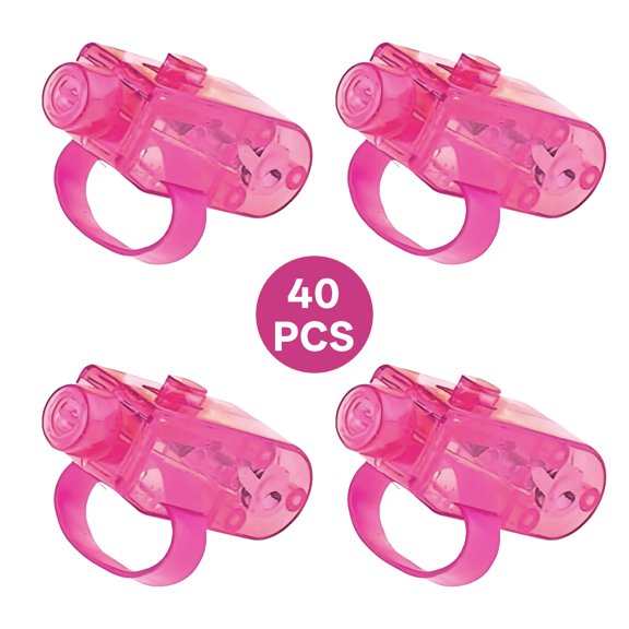 CYFW 40Pcs LED Finger Lights,Finger Flashlight with Elastic Ring,Light Up Rings for Rave Trinkets,Party Favor,Concert