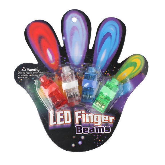 CYFW 4Pcs LED Finger Lights,Finger Flashlight with Elastic Ring,Light Up Toys for Party Favor,Raves,Concert Shows
