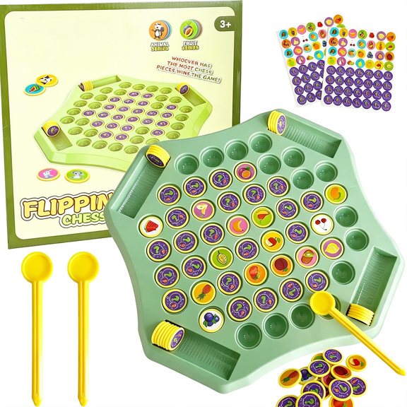 CYFW 54Pcs Fruit Flip Chess Memory Chess Game,Flip Match Board Game,For Kindergarten,Family,And Party Activities Memory Game