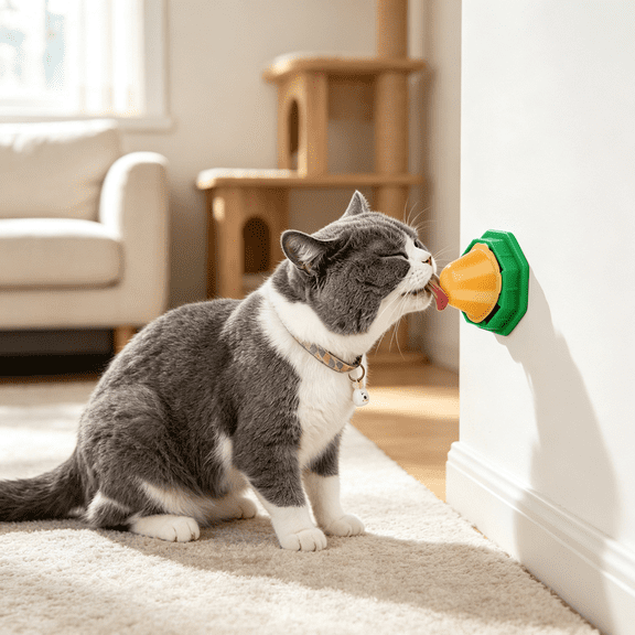CYFW 6 Pack Cat Energy Ball Toys,Includes Catnip,Edible Kitty Toys for Cats Lick,Safe Healthy Kitten Chew Toys,Teeth Cleaning Dental Cat Toy,Cat Wall Treats