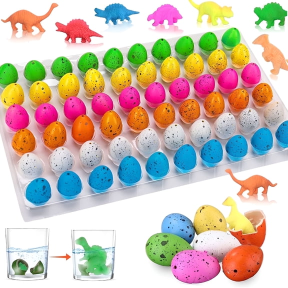 CYFW 60 Pcs Hatching Dinosaur Eggs - Birthday Party Supplies - Dinosaur Party Supplies for Kids 3-12 - Party Favors Goodie Bags - Dinosaur Birthday Decorations
