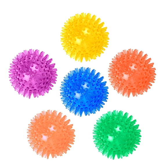 CYFW 6Pcs Dog Balls for Aggressive Chewers,Spiked Dog Ball Dog Squeaky Toys,Non-Toxic Interactive Dog Ball,Mini