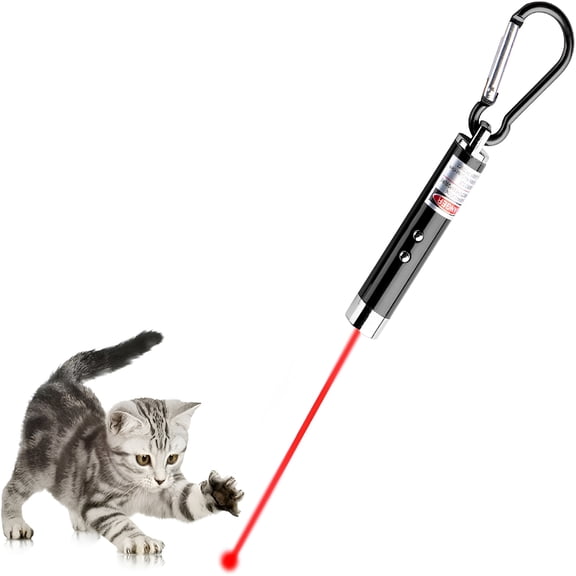 CYFW 6Pcs Mini Red Laser Pointer Cat Toy Interactive Training Tools White Led Torch Light Pet Supplies