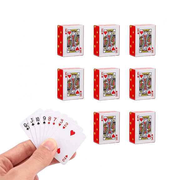 CYFW 8 Decks Mini Playing Cards,Party Funny Smal Playing Cards,Miniature Poker Cards,Mini Poker Games for Adults,Party Tiny Deck of Novelty Party Gifts for Christmas Halloween(Small)