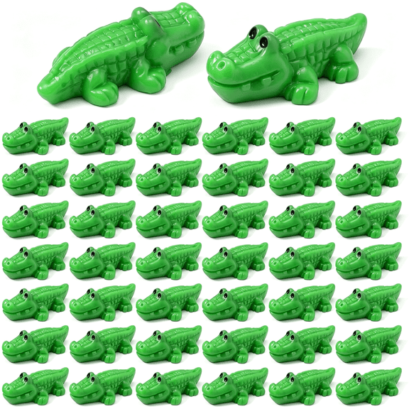 CYFW 80 Pcs Mini Resin Crocodiles Figurines,Mini Alligators Crocodile|Mini Figures Cute Tiny Alligator for Ornament Micro Landscape Office Birthday Christmas Halloween Party Diy Craft Home Decor