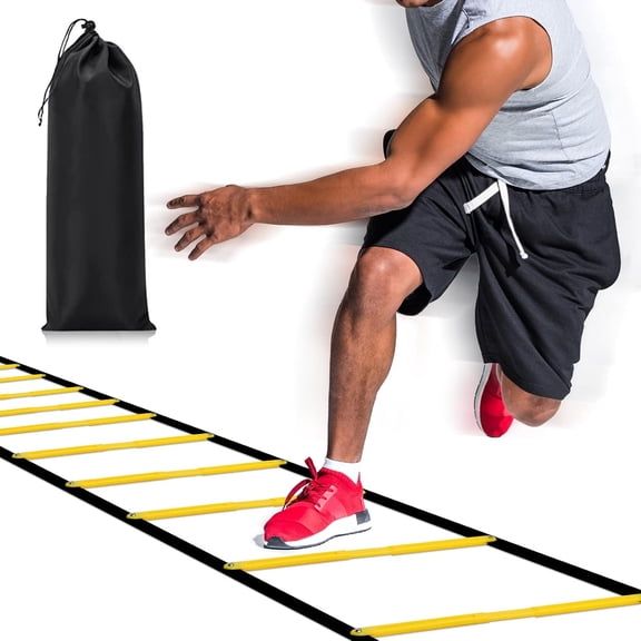 CYFW Agility Ladder 12 Rung 20 Ft Speed Training Ladder Drill Sports Workout Equipment for Football Soccer Footwork Exercise, Professional Agility Ladder