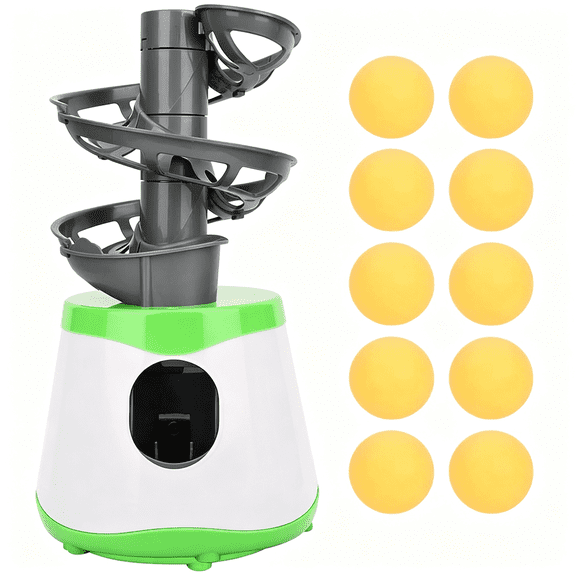 CYFW Automatic Machine for Beginners,10 Balls Table Tennis Trainer Balls Launcher Training Machine Table Tennis Robot for Beginners Training