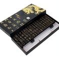 thumbnail image 1 of CYFW Black Gold Luxury Mahjong Set, Melamine High-End Mahjong Tiles, Mini Portable Design, Gift Box Pack for Home Use, 1 of 7