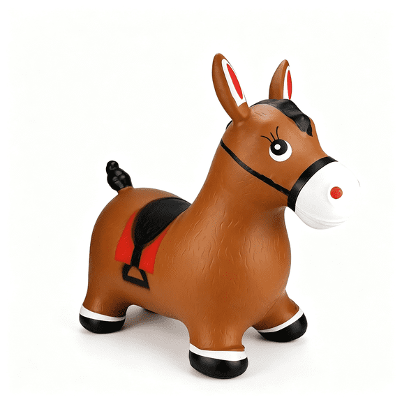 CYFW Bouncy Horse Hopper Toys, Toddlers Bouncing Farm Animals, Inflatable Jumping Hopping Horse, Ride on Rubber Bouncer for Kids, Outdoor Indoor Cool Birthday Gifts for 2 3 4 Year Old Girl Boy