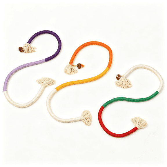 CYFW Cat Chew Rope Toys,Teething Toys for Indoor Cat - 3-Pack Cat String Toy Soft Cotton Play Ropes with Gall Fruits for Kittens and Cats,25.6"Es