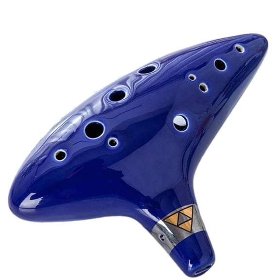 CYFW Ceramic Ocarina Instrument with Classic Design, Rich Tone Wind Flute for Beginners & Musicians, Elegant Decorative Gift for Music Practice, Performance and Relaxation