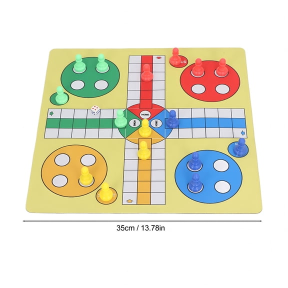 CYFW Classic Ludo Game Set, Fabric Board with Chess Pieces