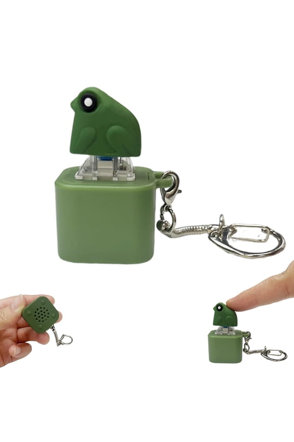 Clicker Squeeze Toys,Relaxation Toys,Mini Squeeze Toys,Frog Keychain with Sound,Rechargeable Bright Multi Color Led Frog Squeeze,3X2.5X1 Inch Pocket Sized Portable Tactile