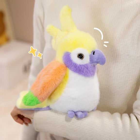 CYFW Cockatiel Bird Stuffed Animal Cute Plushies Small Plush Toys Gifts for Kids Girls Boys Cockatiel Plush Yellow