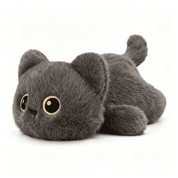 CYFW Cute Grey Cat Plush Soft Kitten Kitty Stuffed Animal Plushies Toys Kawaii Dolls Gifts for Kids Adults Cat Plushie 11.5"