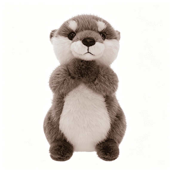 CYFW Cute Prayer Otter Stuffed Animal 13.7In Wild Realistic Sea Otter Plush Toys Soft Plushies Huggable Dolls Birthday Gifts for Kids Adults Otter Plush