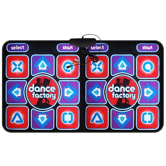 CYFW Dance Mat for Adults And Kids,Double User Wireless Dance Pad Game for Tv,100 in Music 60 Sensory Games Plug And Play with Remote(Av Available Converter)