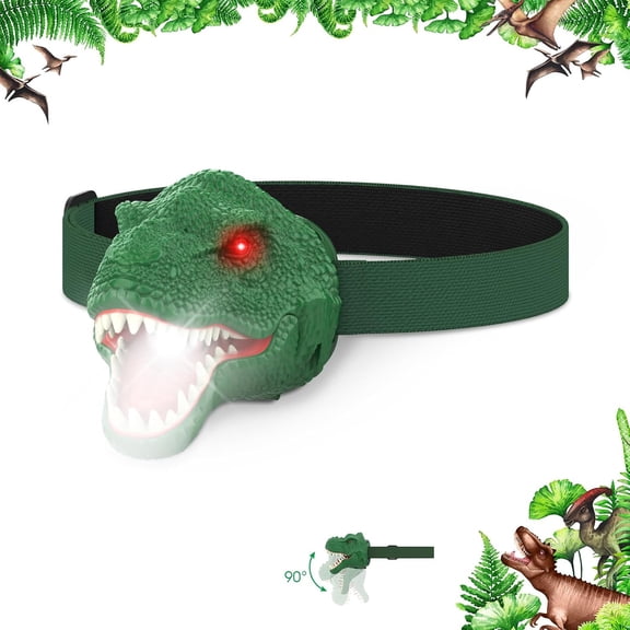CYFW Dinosaur Headlamp for Kids Children Toy Led Flashlight T-Rex Dinosaur Toys Roar&Silent Mode Reading Camping Hiking Gear Led Headlights Easter Christmas Valentine Gifts