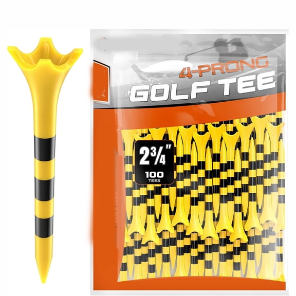 CYFW Durable Plastic Golf Tees,100/50 Pack (1-1/2", 2-3/4" & 3-1/4"), Designed to Reduce Friction and Side Spin, Plastic Golf Tees