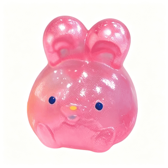 CYFW Easter Bunny Squeeze Toys Mini Sugar Stress Balls Sparkly Sensory Squishy Fidget Toys Easter Stress Relief Fidget Balls Easter Party Favors Blue