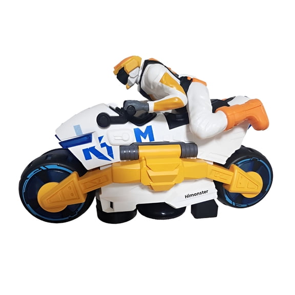 CYFW Electric Motorcycle Transformer Toy for Kids, Stunt Spinning Vehicle with Light and Music, Auto-Turn Mini Action Car Gift for Boys