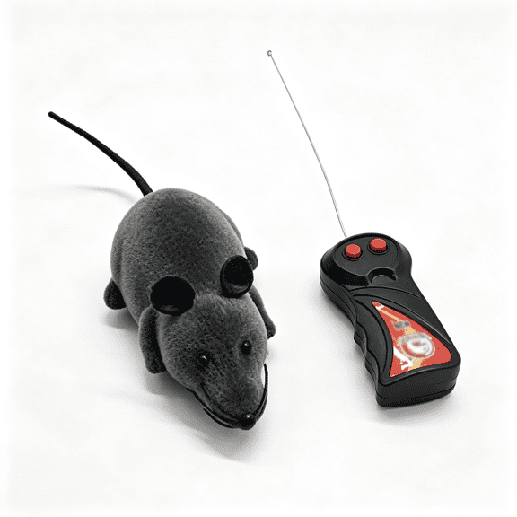 CYFW Electronic Remote Control Rat,Simulation Mouse Toy for Cat Dog Kid,Remote Control Rat Gray