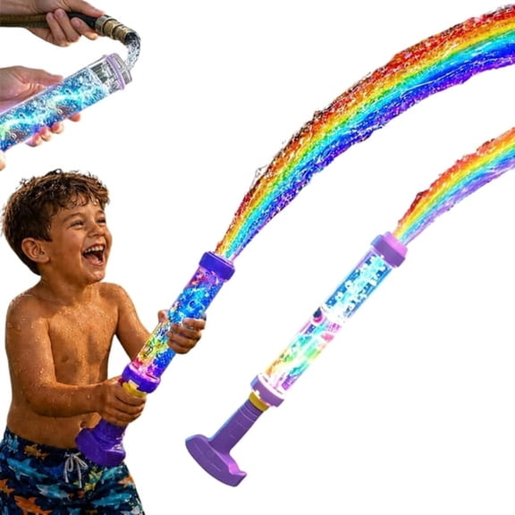 CYFW Glowing Rainbow Led Water Blaster,Glowing Rainbow Water Blaster,Summer Fun That Pops Like Magic,Creativity Squirt Water Blaster Guns,Firework Spray Water Soaker for Pool Party (1Pcs)