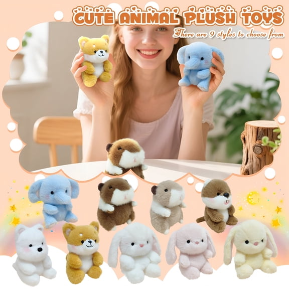 CYFW Hand Sized Otter Stuffed Animals Cute Soft Plush Doll Small Plushies Toys Gifts for Kids Blue 5 inch