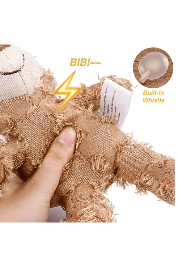 Indestructible Robust Bear Toy-Plush Squeaky Interactive Dog Toy for Heavy Chewers & Aggressive Chewers,New for Small & Large Dogs