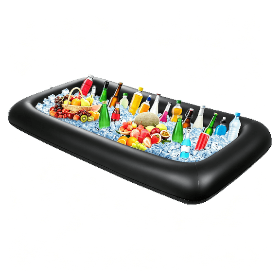 CYFW Inflatable Serving Bar with Drain Plug 52 X 24 X 5'' Inflatable Ice Serving Buffet Bar for Party Food Cooler Buffet Drink Inflatable Ice Serving Buffet Bar