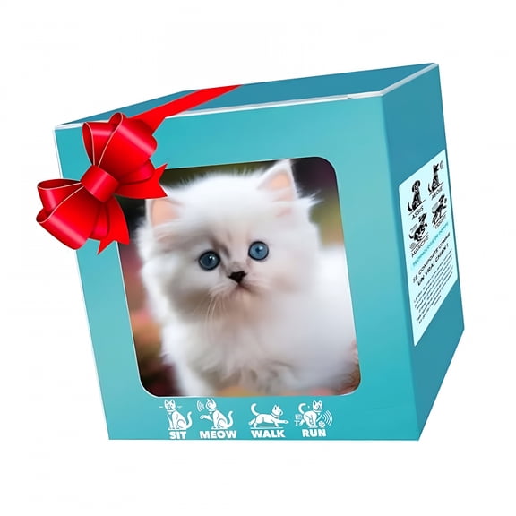 CYFW Intelligent Furry Robot Cats Doll with Walking Barking Tail Wagging Simulation Movement Design for Baby Comforting