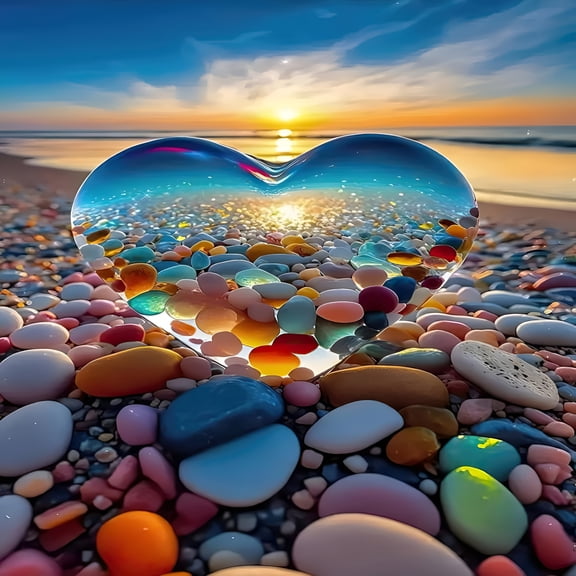 CYFW Jigsaw Puzzles for Adults 1000 Pieces, Love Pebbles Beach Puzzle, Impossible Difficult Hard Fun 1000 Piece Jigsaw Puzzles for Adults