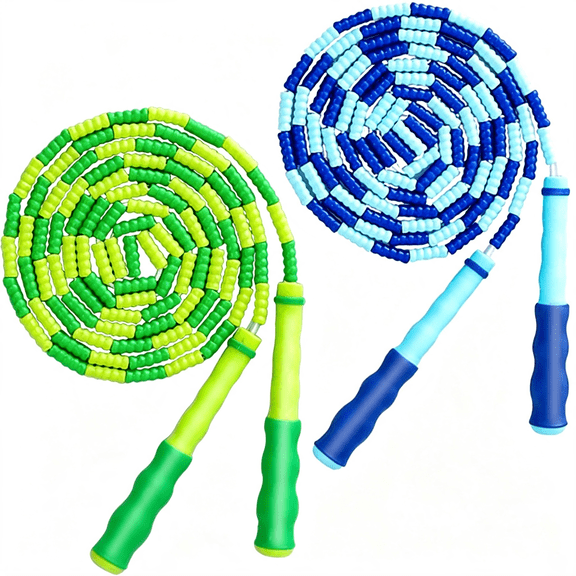 CYFW Jump Rope for Kids Girls and Boys,Soft Beaded Jump Ropes,Adjustable Skipping Rope,Tangle-Free Segmented Rope for Kid and Women Men Adults Exercise,Keeping Fit,Training - 9.2Ft