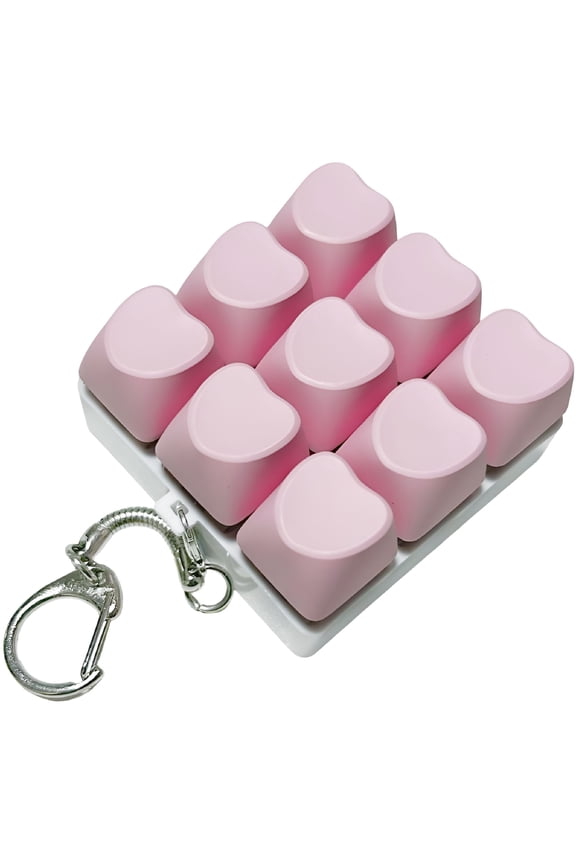 Keyboard Fidget Keychain Keycap Relaxing Relief Stress Clicker Pass The Time Keys Button Pinch Fidgets Keyboard