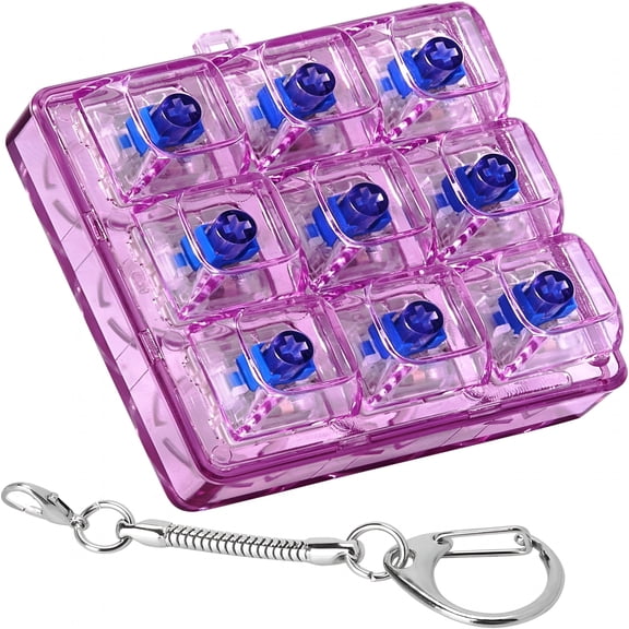CYFW Keyboard Fidget Toy, Fidget Clicker Keyboard Fidget Keychain, Button Fidget Gifts for Adults to Relieve Stress and Pass Time (Style D)