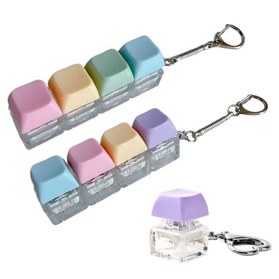 CYFW Keyboard Fidget Toys-3Pcs Silent Fidget Keyboard Clicker Keyboard Button Quiet Fidget Keychain Decompression Toys for Stress Relief Office Pass the Time Or Gift (Style A)