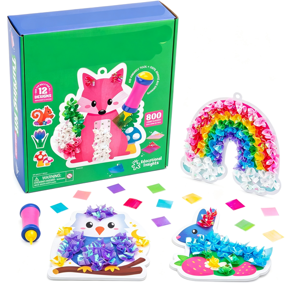 CYFW Kit - Arts and Crafts for Kids Ages 4-8, Poke in Art Kits for Girls & Boys, Diy Kids Craft Kit, Mess Free Art Set with Crafting Supplies, Easy Toddler Crafts
