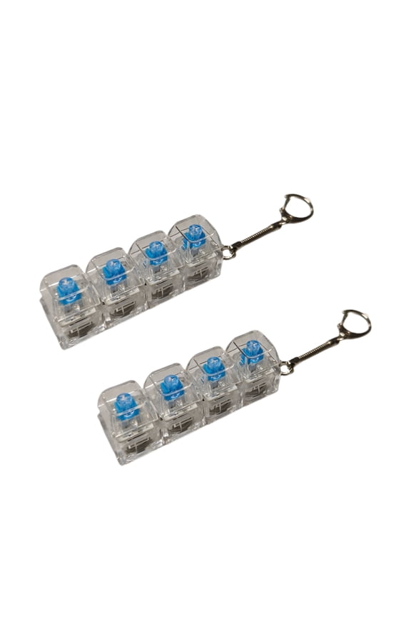 Led Luminous Stress Relief Keychain, Keyboard-Shaped Four-In-One Button Decompression Toy, Pressable, Sliding, and Rotatable, Anxiety Relief Gadget for Adults and Children, Creative Gift