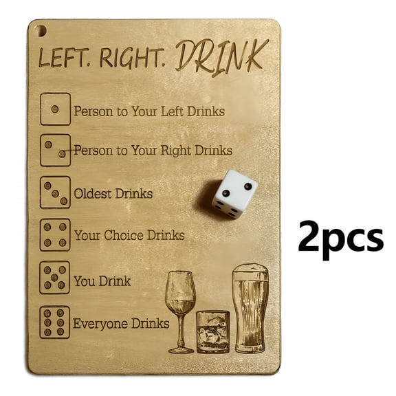 CYFW Left Right Center Dice Game Full of Fun Right Left Center Dice Game Set Perfect for Parties and Gatherings Dice Game Style