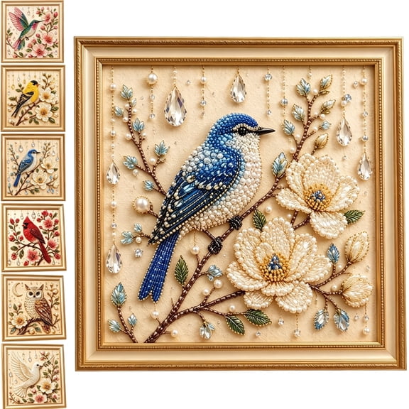 CYFW Luxury Bird Pearl Art Diy Kit for Adults, Special Shaped Owl Beaded Art Kit for Beginners, Hummingbird Pearl Diamond Painting Kits Pearl Art Kits for Adults